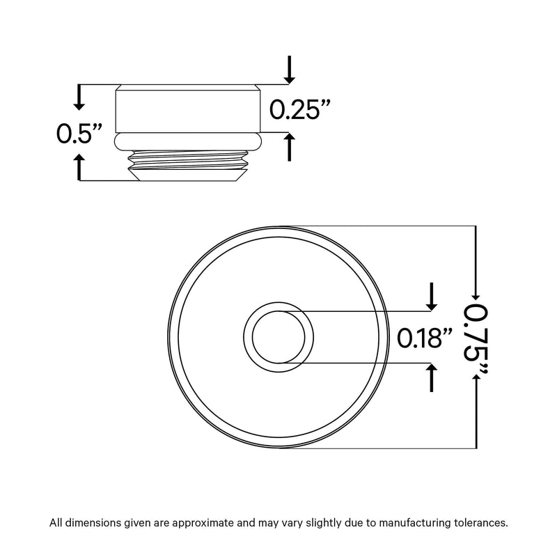 Signature Series Deluxe Post Hole Cover Hardware Cable Bullet 