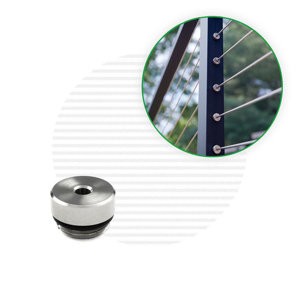 Signature Series Deluxe Post Hole Cover Hardware Cable Bullet Single 