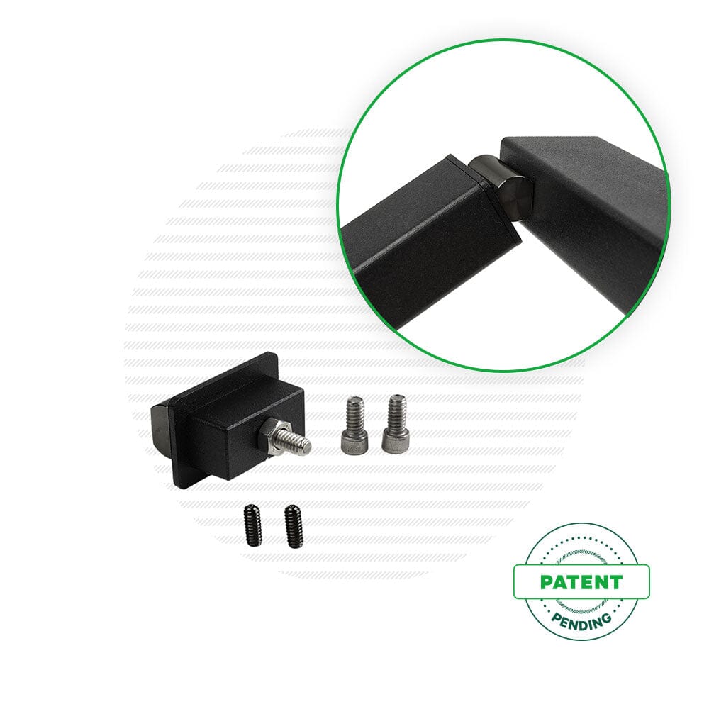 Signature Midnight Stair Corner Handrail Hinge — Cable Bullet