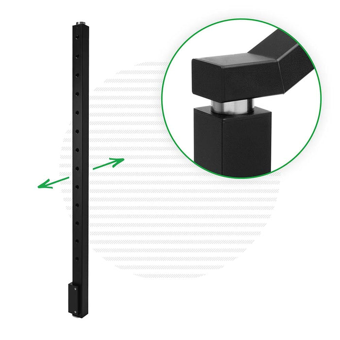 Signature Series Side Mount Cable Railing Terminal Post Posts Cable Bullet 2-Way Post 42" (13 Cables) Flat Black (Fine Texture)