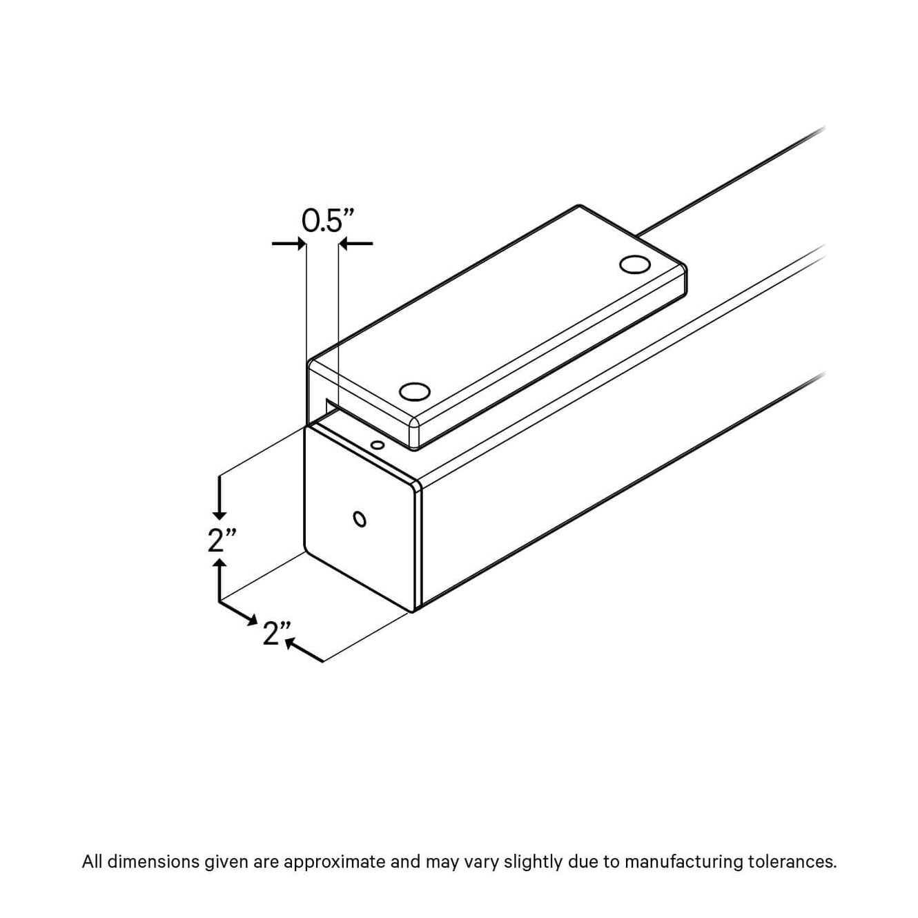 Signature Series Side Mount Cable Railing Terminal Post — Cable Bullet