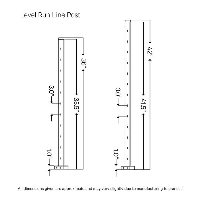 Signature Series Top Mount Cable Railing Line Post Posts Cable Bullet 