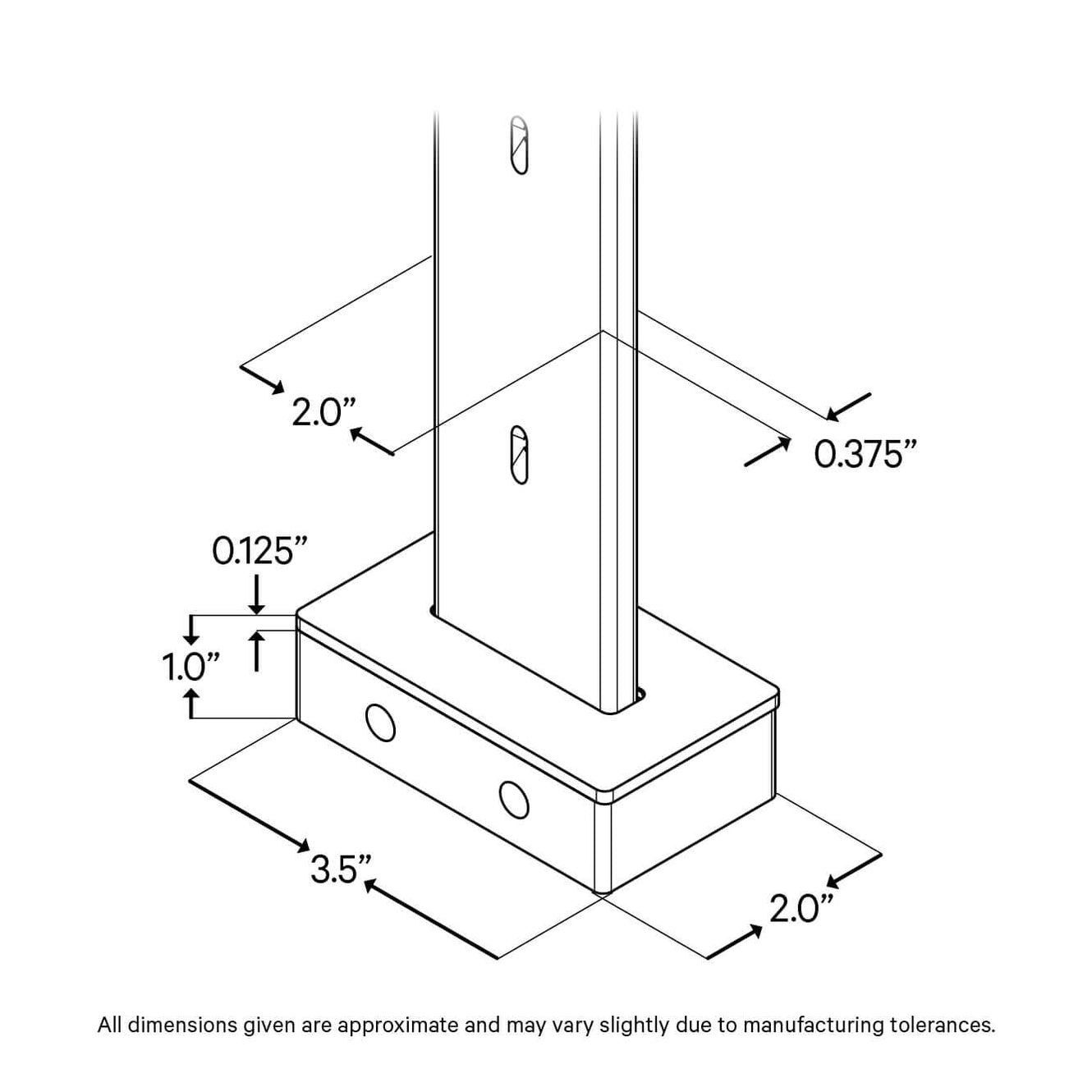 Signature Classic Top Mount Line Post — Cable Bullet