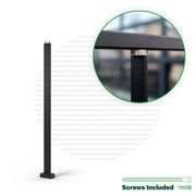 Signature Series Top Mount Cable Railing Line Post Posts Cable Bullet 36" (11 Cables) Flat Black (Fine Texture) Level Run Line Post