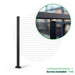Signature Series Top Mount Cable Railing Line Post Posts Cable Bullet 36" (11 Cables) Flat Black (Fine Texture) Level Run Line Post