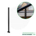 Signature Series Top Mount Cable Railing Line Post Posts Cable Bullet 36" (11 Cables) Flat Black (Fine Texture) Stair Run Line Post