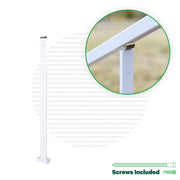 Signature Series Top Mount Cable Railing Line Post Posts Cable Bullet 36" (11 Cables) Flat White (Fine Texture) Stair Run Line Post