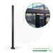 Signature Series Top Mount Cable Railing Line Post Posts Cable Bullet 42" (13 Cables) Flat Black (Fine Texture) Level Run Line Post