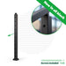 Signature Series Top Mount Cable Railing Terminal Post | Black Finish Posts Cable Bullet Top Stair End Post 36" (11 Cables) Flat Black (Fine Texture)