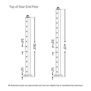 Signature Series Top Mount Cable Railing Terminal Post Posts Cable Bullet 