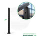 Signature Series Top Mount Cable Railing Terminal Post Posts Cable Bullet Top Stair End Post 36" (11 Cables) Flat Black (Fine Texture)