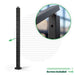 Signature Series Top Mount Cable Railing Terminal Post Posts Cable Bullet Top Stair End Post 42" (13 Cables) Flat Black (Fine Texture)