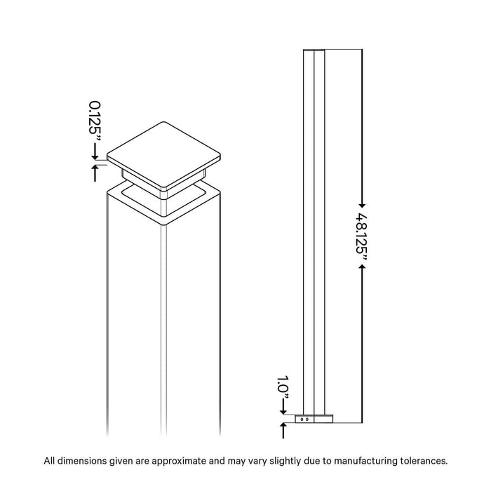 Summit Series Top Mount Vertical Cable Railing Stair Post Posts Cable Bullet 