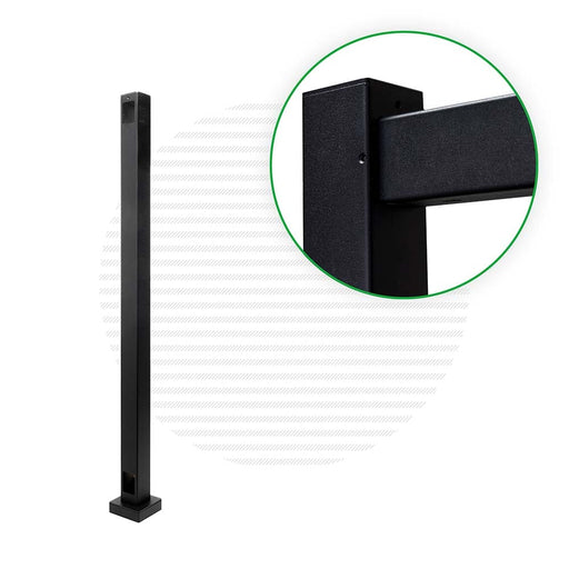 Summit Series Top Mount Vertical Cable Railing Terminal Post Posts Cable Bullet 36" Flat Black (Fine Texture) End Post