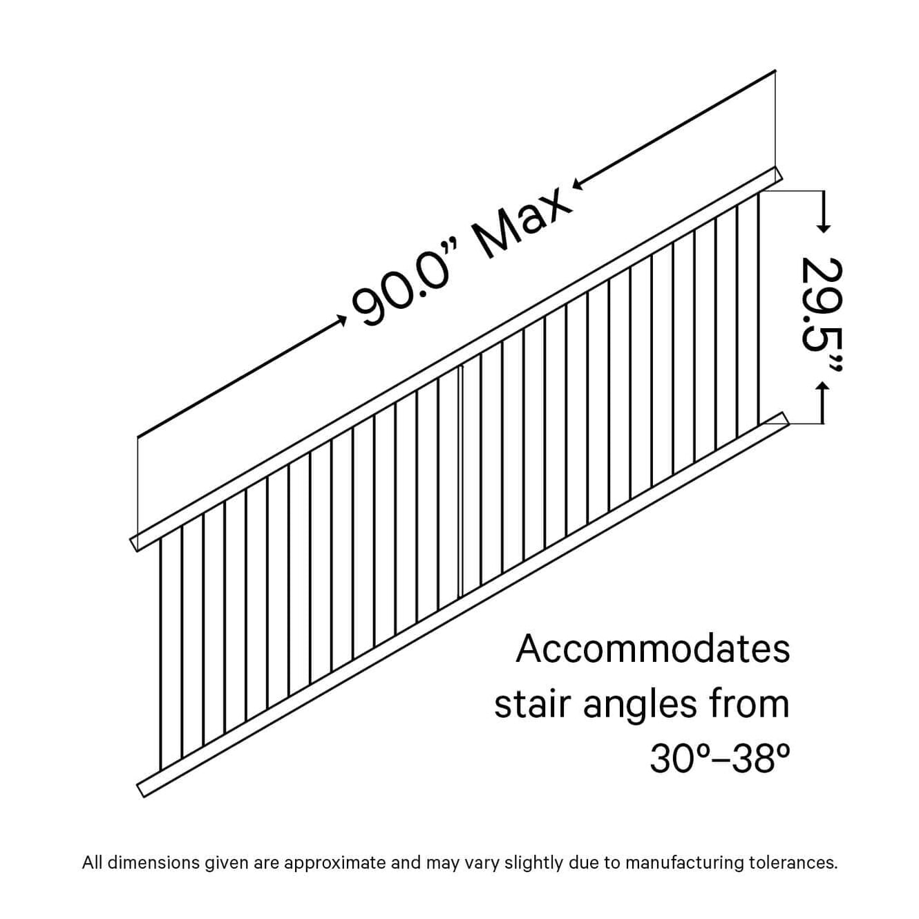 Cable Bullet Stair Railing Summit Series Vertical Cable Railing Stair Panel — Cable Bullet