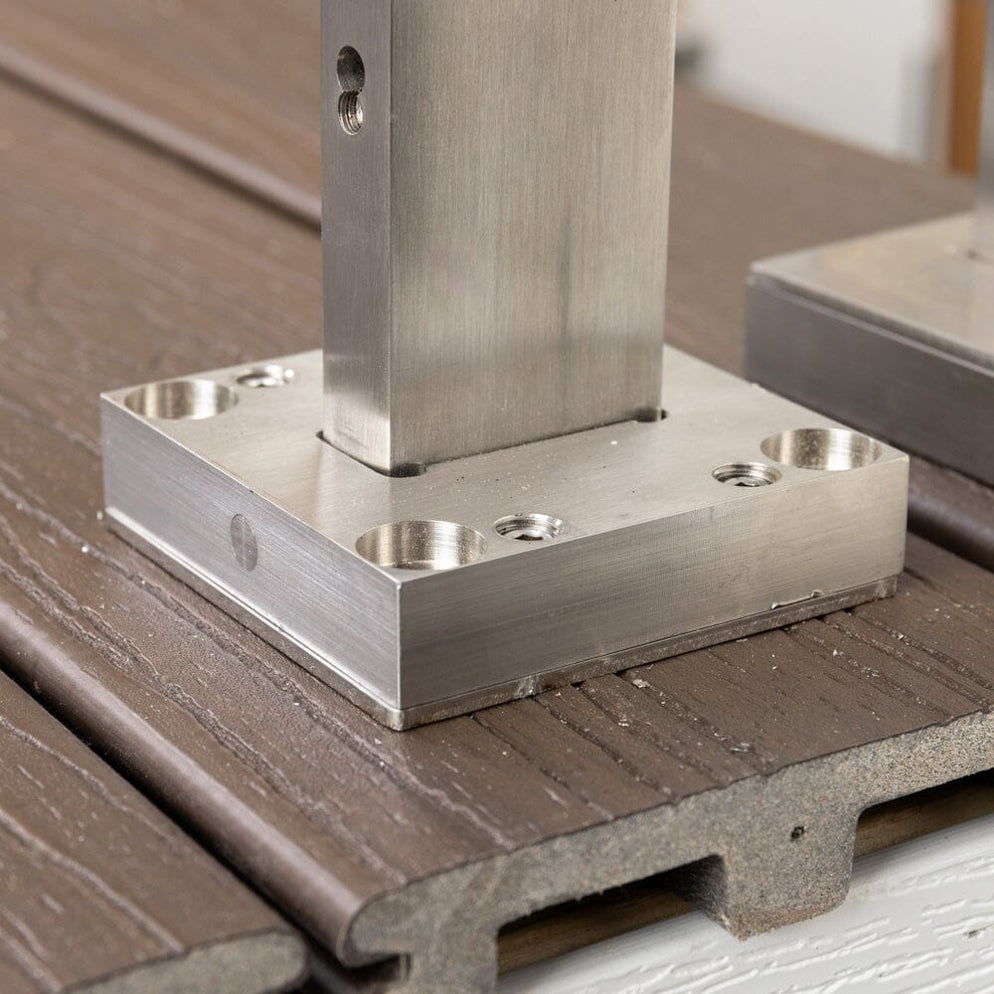 Leveling Plate For Rigging Stainless Steel Post Leveling Plate — Cable Bullet