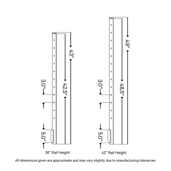 Venture Series Side Mount Stainless Steel Cable Railing Line Post Posts Cable Bullet 