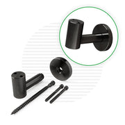 Wall-Mounted Handrail Bracket | Black Finish Hardware Cable Bullet 